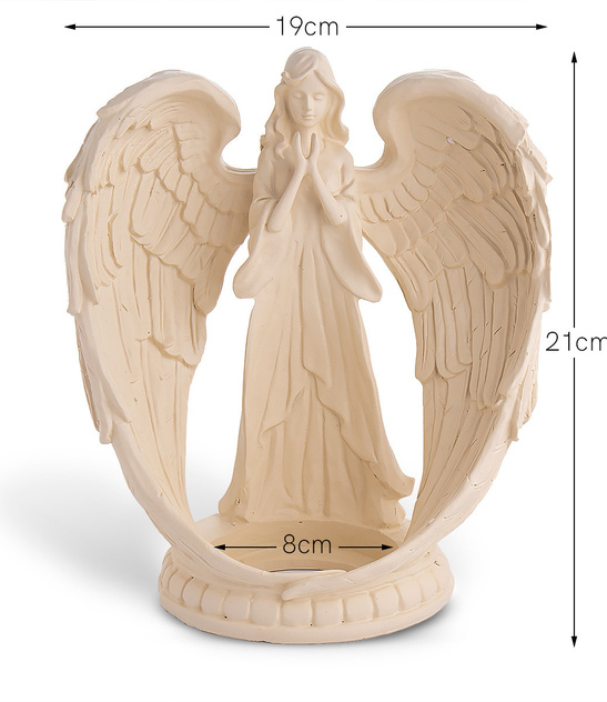 Świecznik gipsowy Anioł duży - 21cm