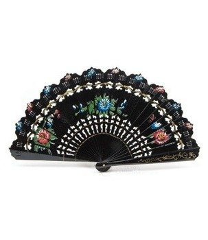 Wachlarz FLAMENCO FLOWER - czarny