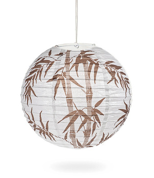 Lampion papierowy KULA 40 cm – bamboo, brąz, dekoracja na przyjęcia