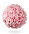 Kwiatowa kula 40cm XXL - różowa