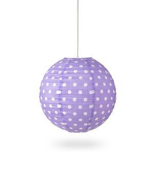 Lampion KULA papier DOT 30cm - lawenda