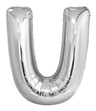 Balon foliowy 100cm - srebrna litera U