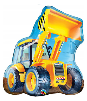 Balon foliowy Koparka Qualatex 81 cm  dekoracja na przyjęcia dziecięce