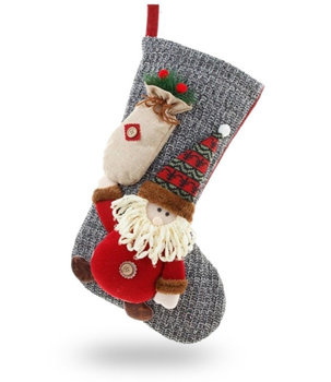 Świąteczna skarpeta na prezenty Mikołaj 23x48 cm – ozdoba świąteczna