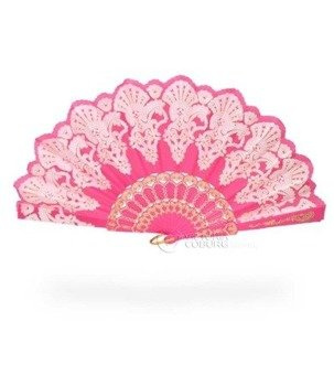 Wachlarz hiszpański ORNAMENT - różowy