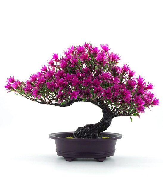 Eleganckie, sztuczne drzewko bonsai fuksja
