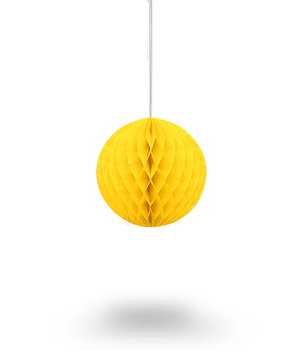 Lampion Kula Plaster Miodu 10 cm żółty – dekoracja wisząca 3D