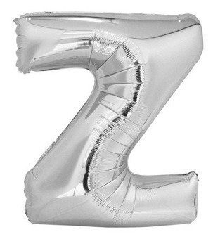 Balon foliowy 100cm - srebrna litera Z