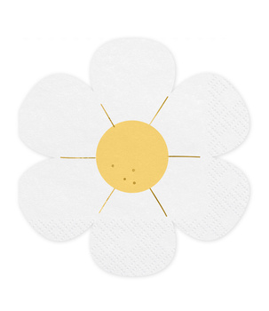 Serwetki papierowe stokrotki 12 szt – dekoracje stołu na przyjęcie