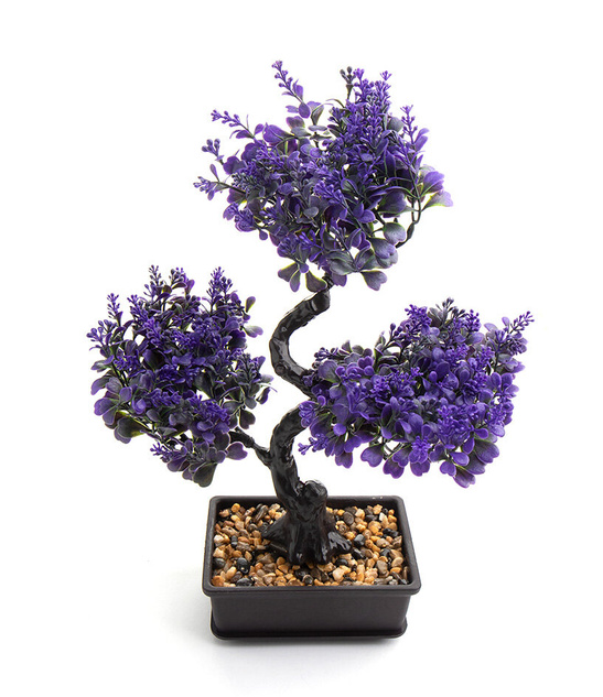 Bonsai Sztuczne Drzewko fioletowe listki