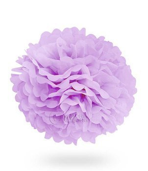 Pompon z bibuły KULA 40cm - wrzosowy