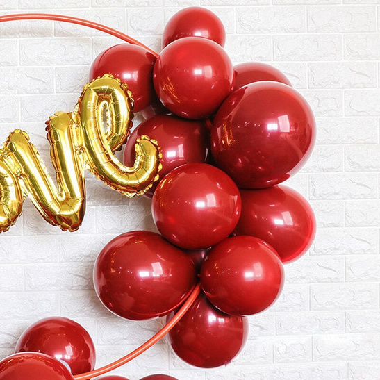 Balony klasyczne podwójne 50 szt – głęboka czerwień (owoc granatu)