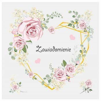 Zawiadomienia ślubne - różowe - 10 szt