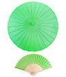 Chińska parasolka + wachlarz - zielony