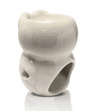 Podgrzewacz kominek do aromaterapii sowa Biały, 10,5 cm, ceramiczny