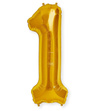 Balon foliowy 100cm - złota cyfra 1