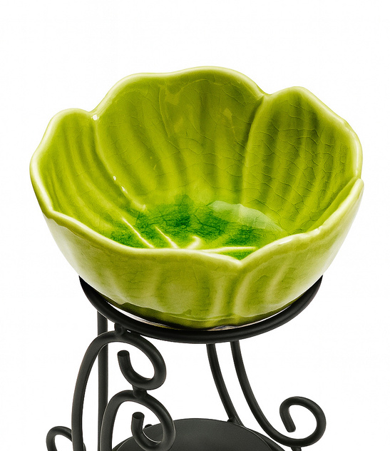 Podgrzewacz do Olejków Lotos Świecznik Ceramiczny Metal Aromaterapia