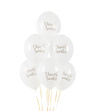 Balony 30 cm Chrzest Święty pastel white - 6szt.