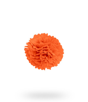 Pompon z bibuły KULA 20cm - pomarańczowy