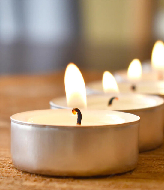 Świeczka bezzapachowa tealight 38 mm, 4 godz. palenia, 10 szt.