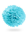 Pompon z bibuły KULA 40cm - niebieski