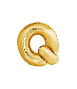 Balon foliowy 40cm - złota litera Q