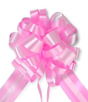 Kokarda dekoracyjna ściągana różowa