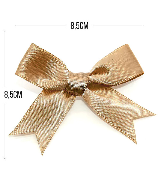 Kokardy Satynowe 8,5cm x 8,5cm ZŁOTE - 50 sztuk