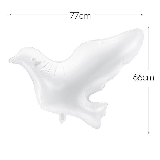 BALON foliowy biały Gołąb 77x66cm