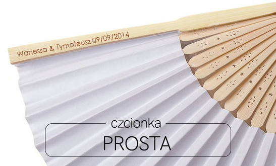 Wachlarz jedwabny z PERSONALIZACJĄ - fuksja