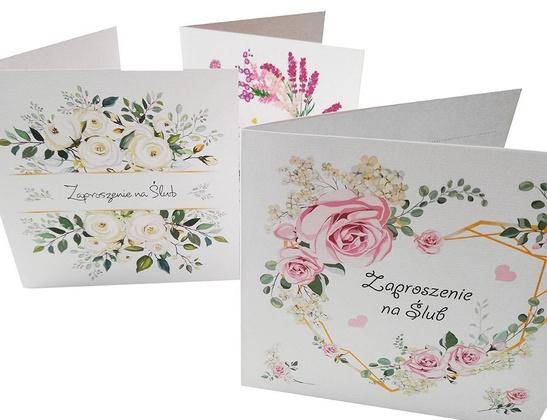 Zaproszenia ślubne BOHO z nakładką - 10 szt.