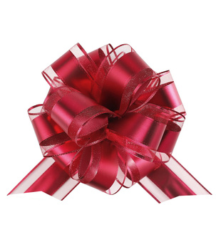 Kokarda dekoracyjna ściągana BORDO