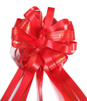 Kokarda dekoracyjna ściągana - czerwona