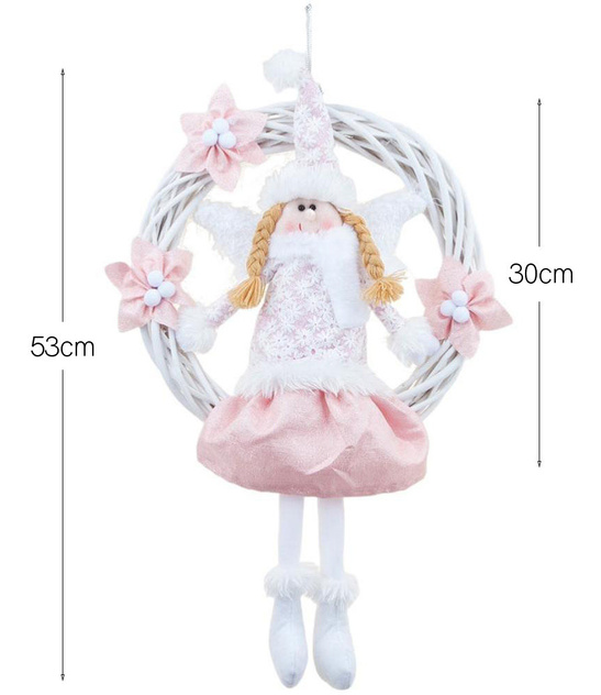 Wieniec ratanowy z aniołkiem DUŻY