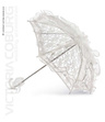 Koronkowa parasolka biała Long – elegancki dodatek na komunię i ślub