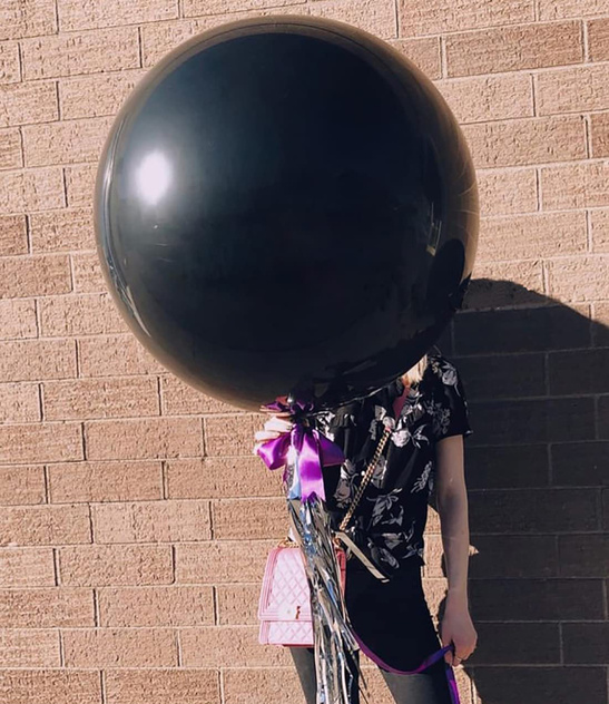 Balon lateksowy GIGANT 1m - czarny