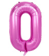 Balon foliowy 100cm - różowa cyfra 0
