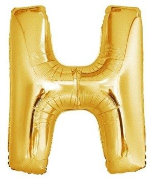 Balon foliowy 100cm - złota litera H