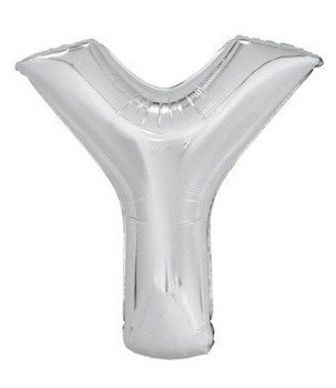 Balon foliowy 100cm - srebrna litera Y