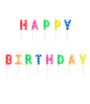 Świeczki urodzinowe na tort Happy Birthday