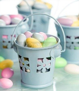 Mini wiaderko prezentowe - niebieskie