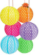 Lampion KULA papier DOT 30cm - różowy