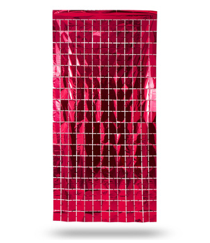 Kurtyna dekoracyjna SQUARE- czerwona