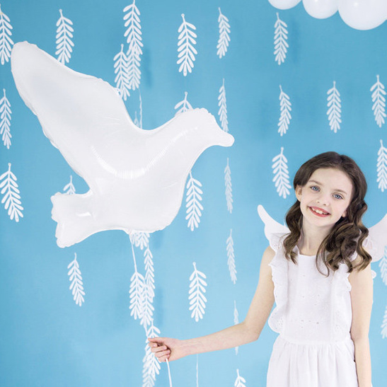 BALON foliowy biały Gołąb 77x66cm