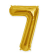 Balon foliowy 100cm - złota cyfra 7