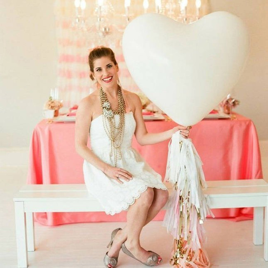 Balon lateksowy SERCE GIGANT - niebieski