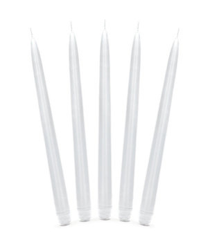 Świeca stożkowa - biała 1szt