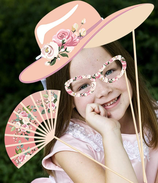 Zestaw rekwizytów do zdjęć "Tea Party" 27szt. - urodziny, piknik