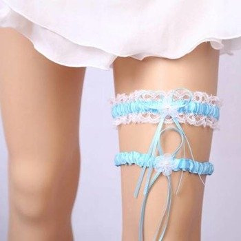 Podwójne podwiązki ślubne KORONKA