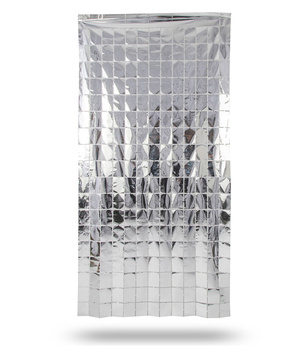 Kurtyna dekoracyjna SQUARE- srebrna